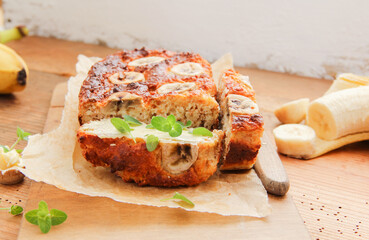 Bananenbrot Bananen Brot Eiweißbrot selber backen Keto Diät Low Carb