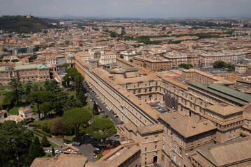 Panorama Rzymu z Watykanu latem