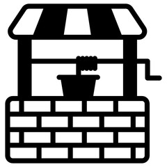 
A premium download icon of water well 

