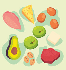 Healthy food icons