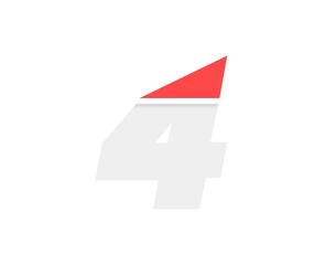 4 number fast, speed motion font