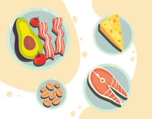 Healthy food icons