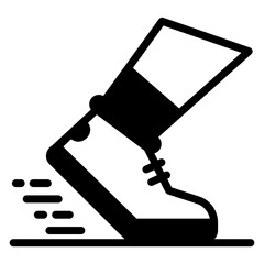 
A solid icon of running, jogging or marathon race

