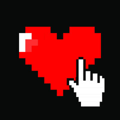 Obraz premium Pixel heart.