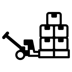 
Storage rack icon in solid style

