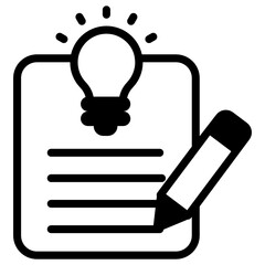 
Editable solid icon of curriculum

