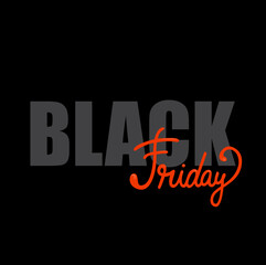 Simple stylized Black Friday sign for advertising and banner design. Vector illustration.