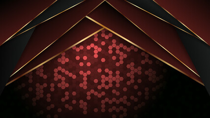 premium background with overlap layer and hexagonal patern. Eps 10