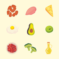 Healthy food icons