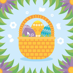 Fototapeta premium Easter eggs basket