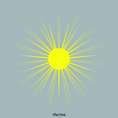 Sun Icon Isolated Background