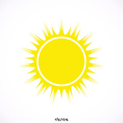 Sun Icon Isolated Background