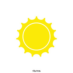 Sun Icon Isolated Background