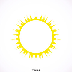 Sun Icon Isolated Background