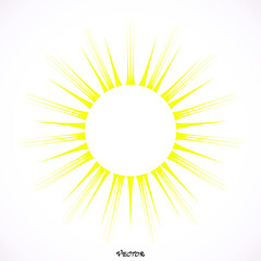 Sun Icon Isolated Background