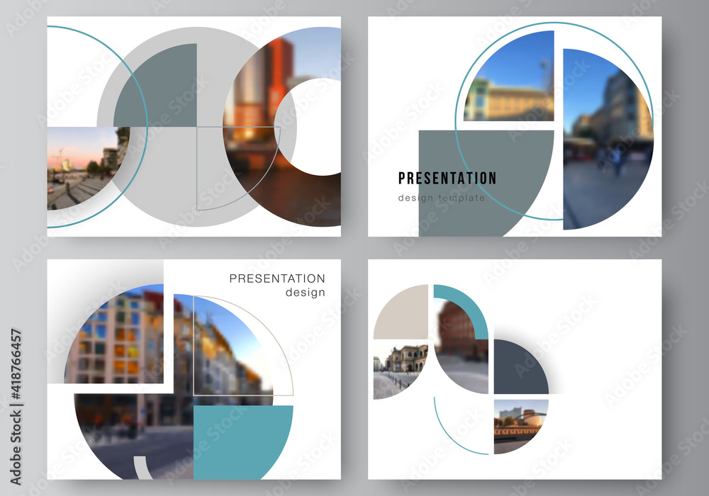 Poster vector layout of the presentation slides design business templates, multipurpose template for presen