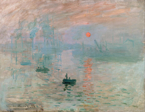 Claude Monet (1840-1296) Impression, Sunrise, 1872, oil on canvas. Marmottan Monet Museum, Paris.