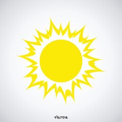 Sun Icon Isolated Background