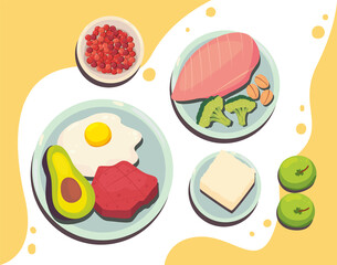 Healthy food symbols