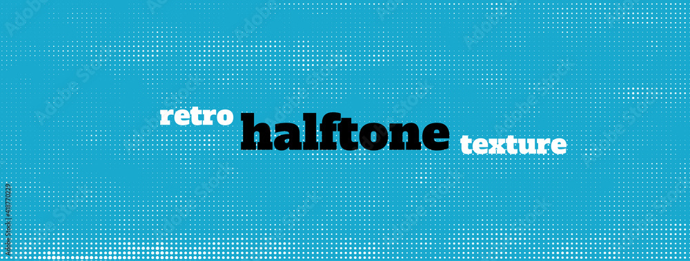 Poster halftone in abstract style. geometric retro banner vector texture. modern print. white and light blu