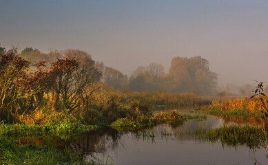 mist over the river