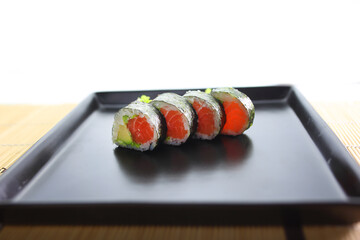delicious and healthy sushi pieces