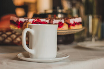 cup of coffee on a table