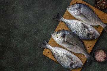 Fresh dorado fish. Protein source.