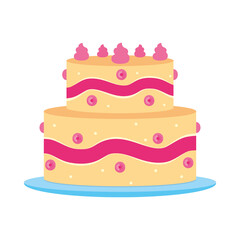 pink birthday cake