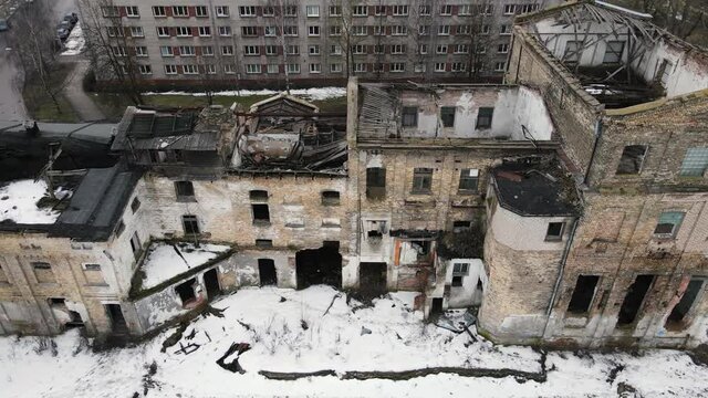 abandoned and destroyed soviet beer factory