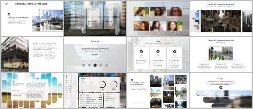 Vector templates for website design, presentations, portfolio. Templates for presentation slides, flyer, leaflet, brochure, report. Background template with lines, photo place for business design.