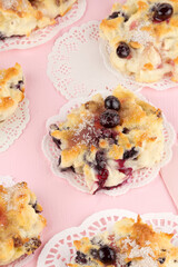 Blueberry apple cake made from buttermilk batter Series Picture 04