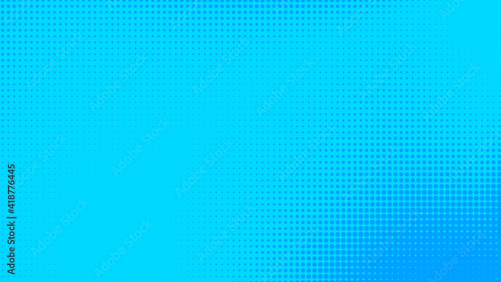 Poster dots halftone blue color pattern gradient texture with technology digital background. dots pop art c