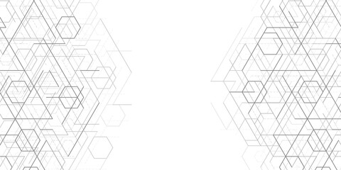 Technology background of lines.Geometric isomerism of squares.Line art design.Vector illustration.