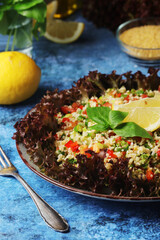 Traditional Levantine vegetarian salad tabbouleh