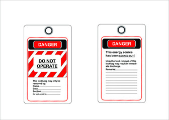 LOTO system. Lock tag locked safety danger lockout do not operate.
Lock out Tag out.
Lock energy.