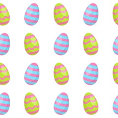 A seamless Easter egg design. Vector illustration of a holiday egg pattern. Egg background wallpaper.