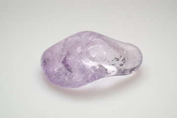 Natural stone amethyst on white background