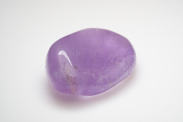 Natural stone amethyst on white background