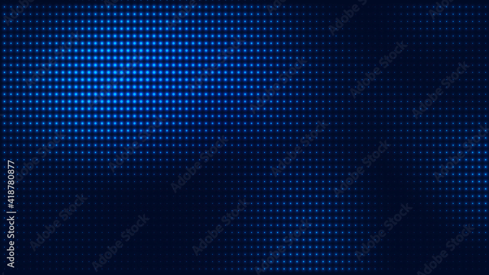 Poster dot blue pattern screen led light gradient texture background. abstract technology big data digital 