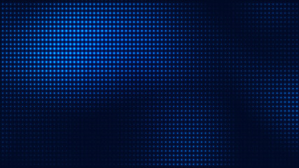 Dot blue pattern screen led light gradient texture background. Abstract  technology big data digital background. 3d rendering.