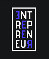 Entrepreneur entrepreneurship typography, vector, template, icon, image, infographic, minimal, logotype graphic design.