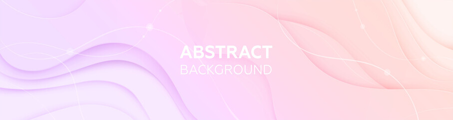 Abstract, light, gradient background with lines and layers. Profile header, site header. Vector design, illustration