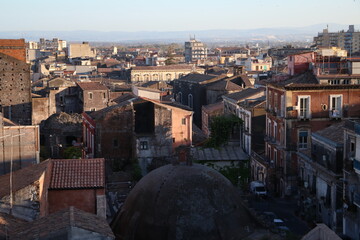  Above the roofs of Catania, Sicily Italy