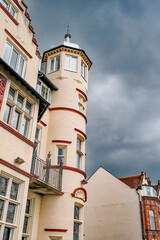 Victorian hotel in the seaside town of Cromer, Norfolk. Located on the sea front with uninterrupted views of the sandy beach and the North Sea beyond