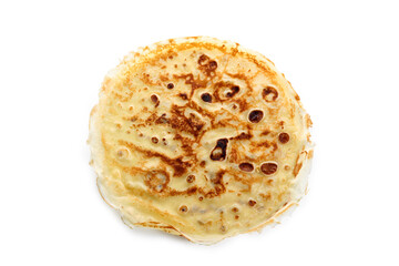 crêpe au sucre, crêpe sur fond blanc, détouré