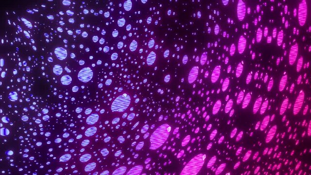 Modular groovy vaporwave style: emitting colorful bubbles from a corner of the screen (pink, blue, violet).

