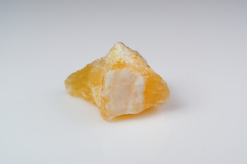 Natural mineral calcite on a white background