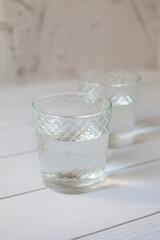 Glass of water in the morning healthy food