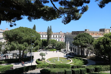View to Giardino Bellini in Catania, Sicily Italy